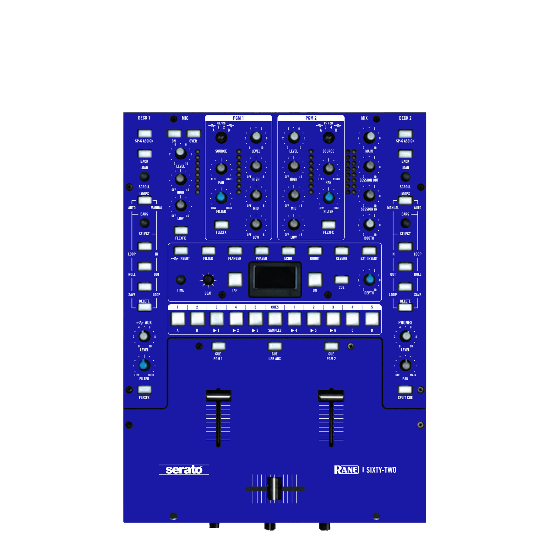 Rane Sixty Two 62 Skin Custom Protective Cover Overlay BLUE eBay