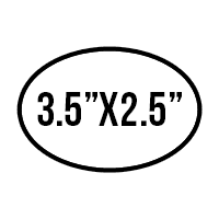 Custom Stickers 3.5"X2.5" Oval Stickers