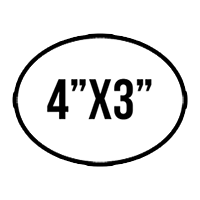 Custom Stickers 4"X3"  Oval Stickers