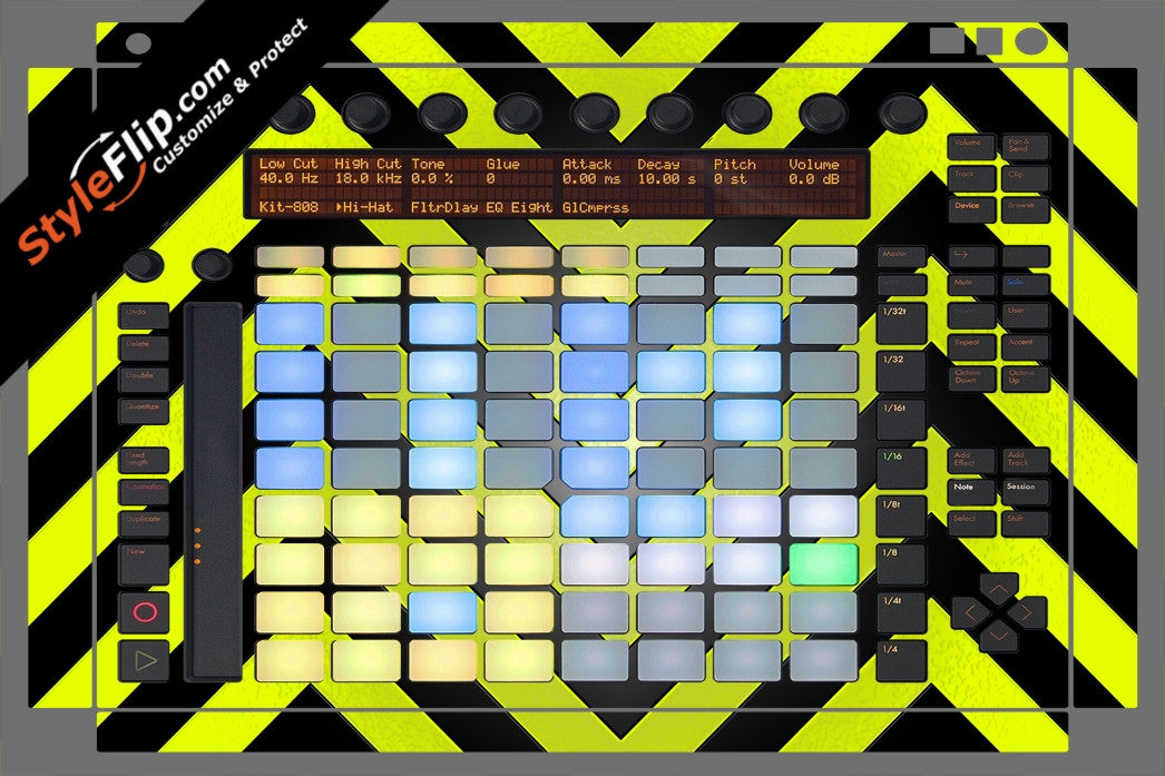 Black & Yellow Chevron Ableton Push