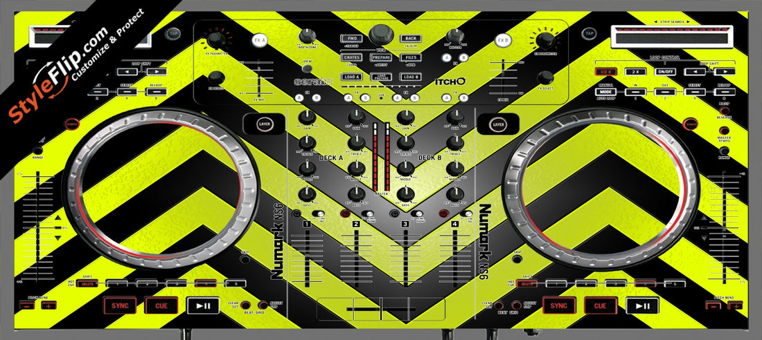 Black & Yellow Chevron Numark NS-6