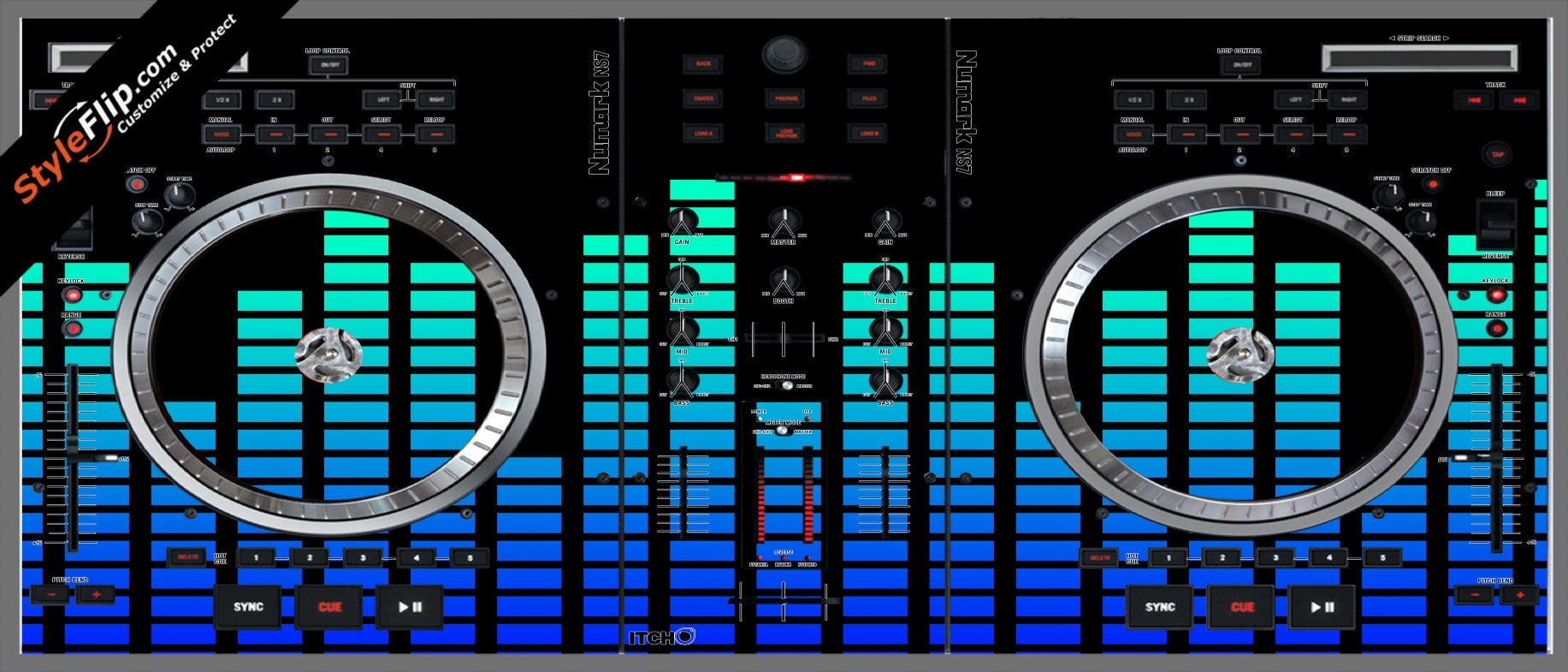 Blue Equalizer  Numark NS-7