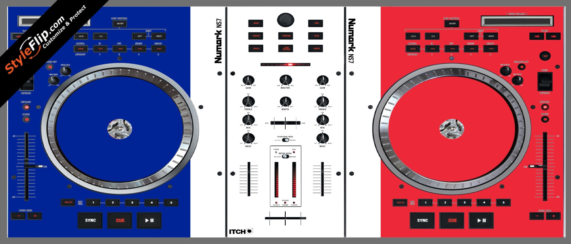 French Flag  Numark NS-7