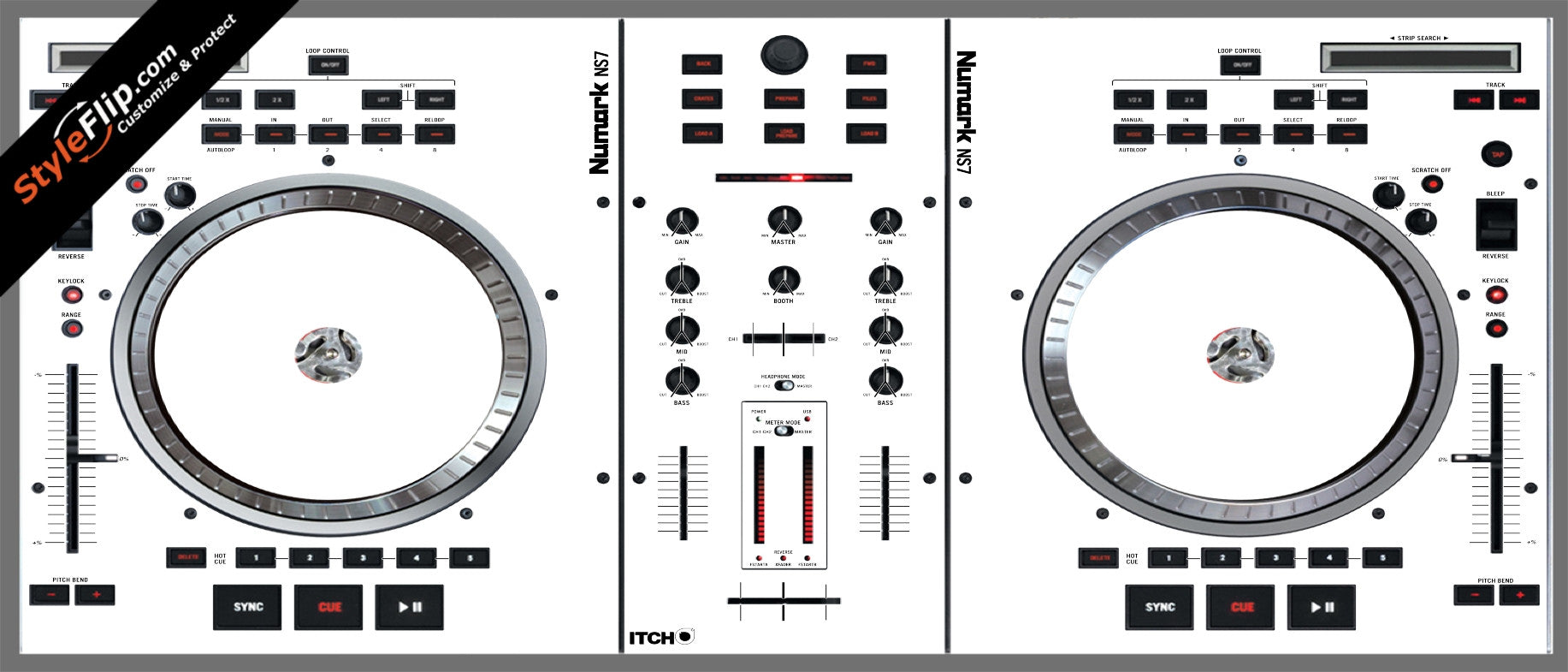 Solid White Numark NS-7
