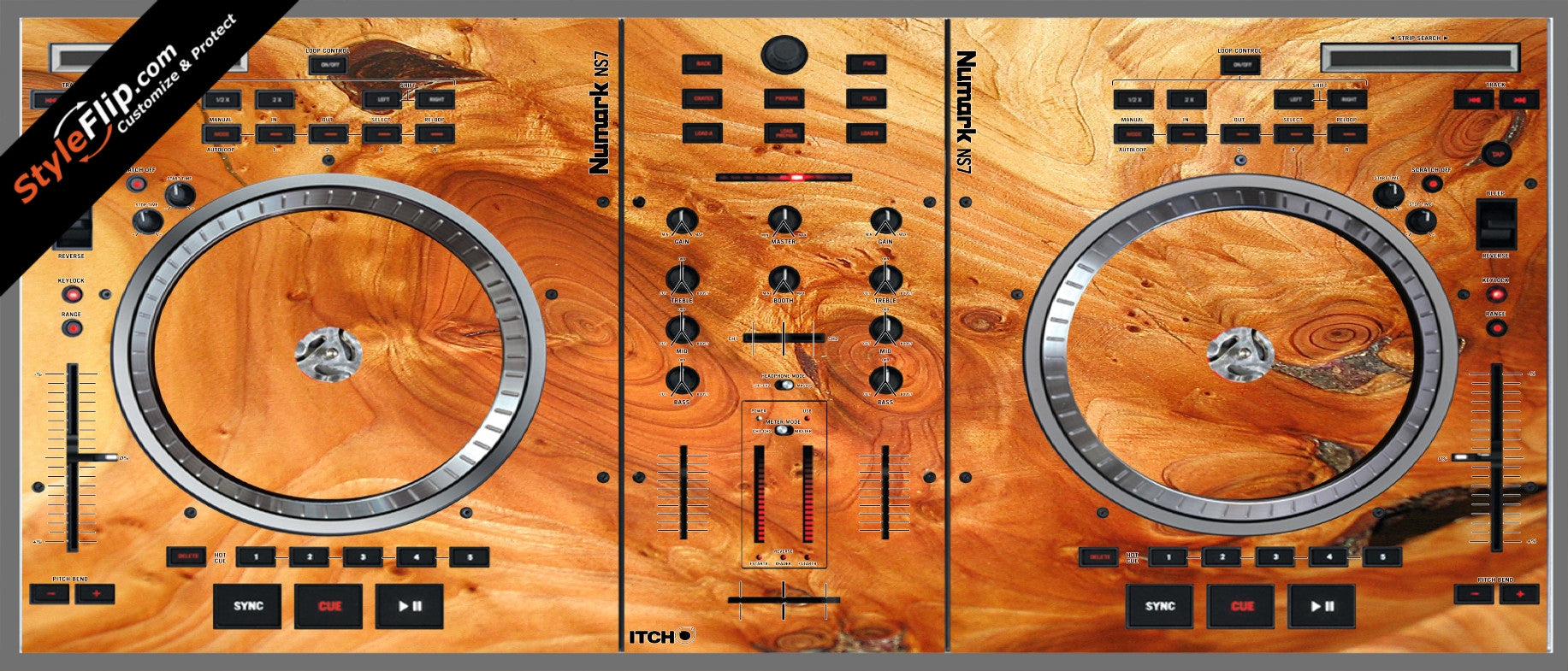 Stained Wood Numark NS-7