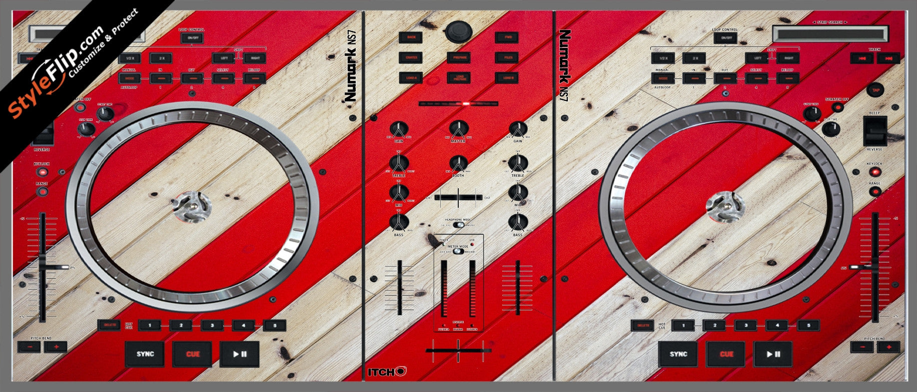 Striped Wood  Numark NS-7
