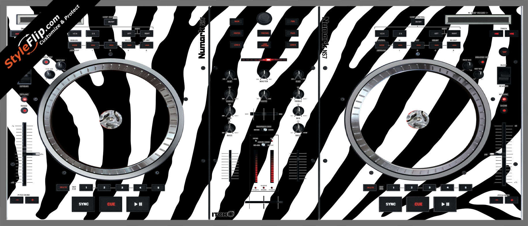 Zebra Print Numark NS-7
