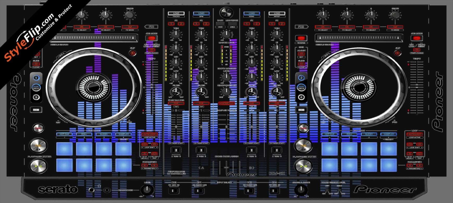 Blue Tones Pioneer DDJ-SX