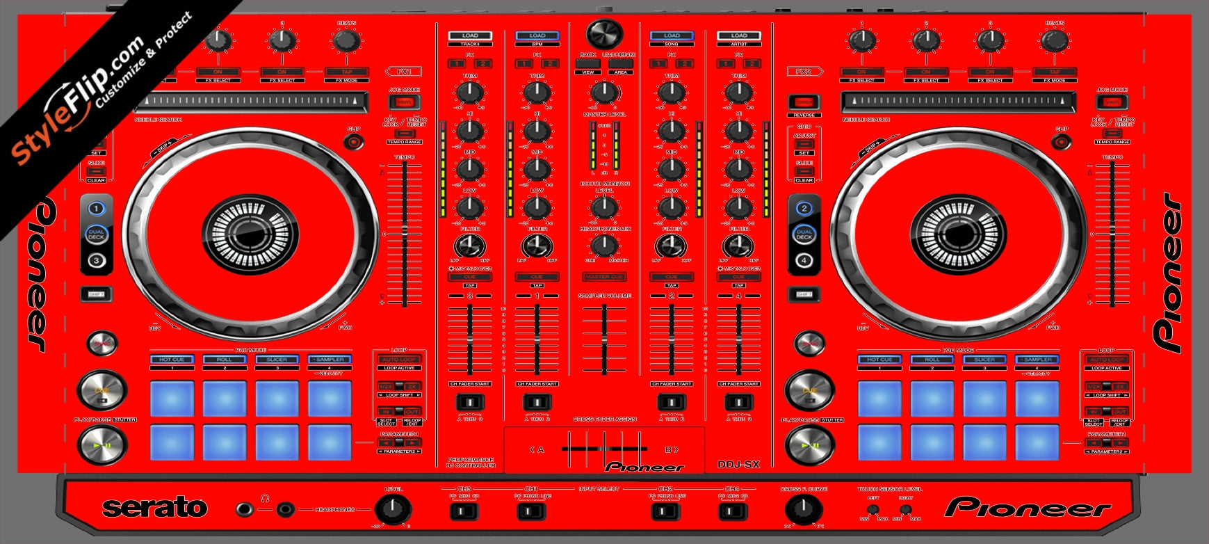Solid Red Pioneer DDJ-SX