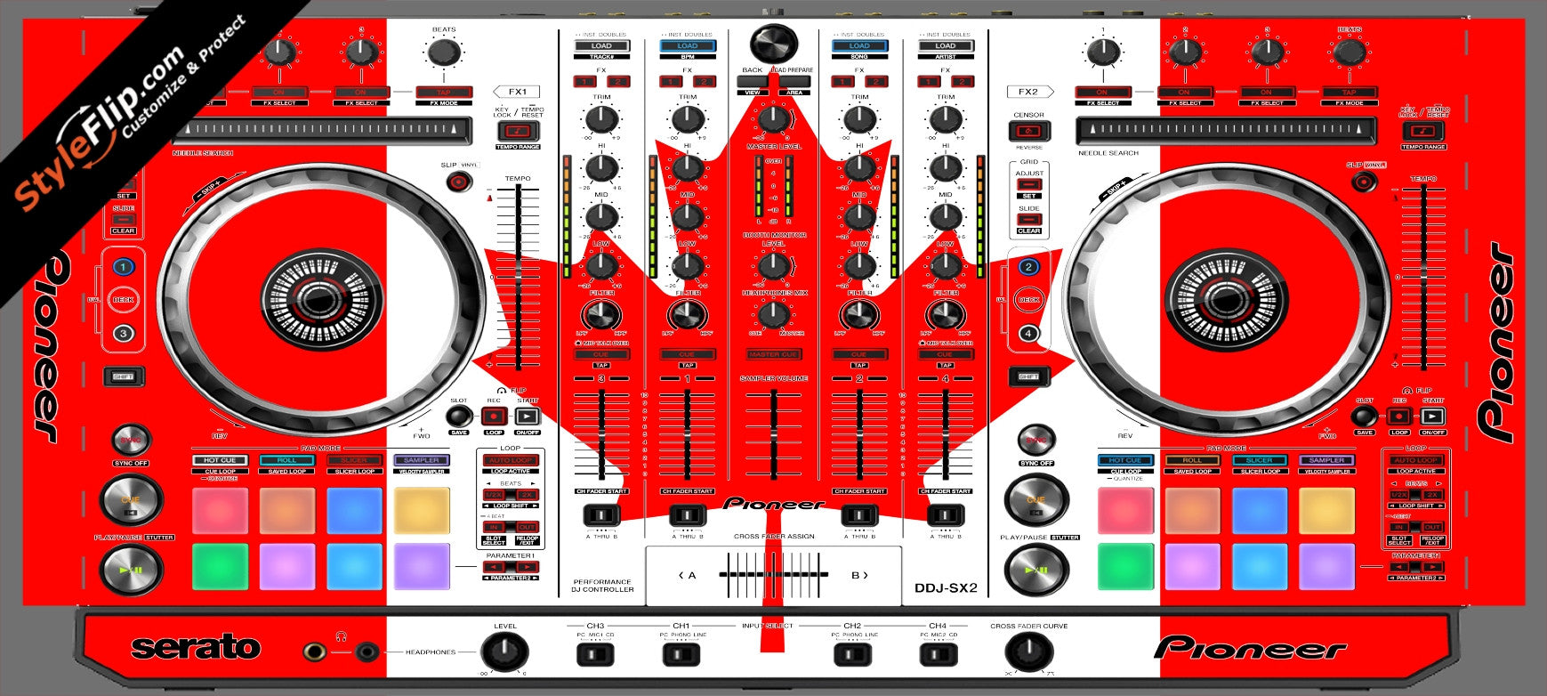 Canadian Flag  Pioneer DDJ-SX2