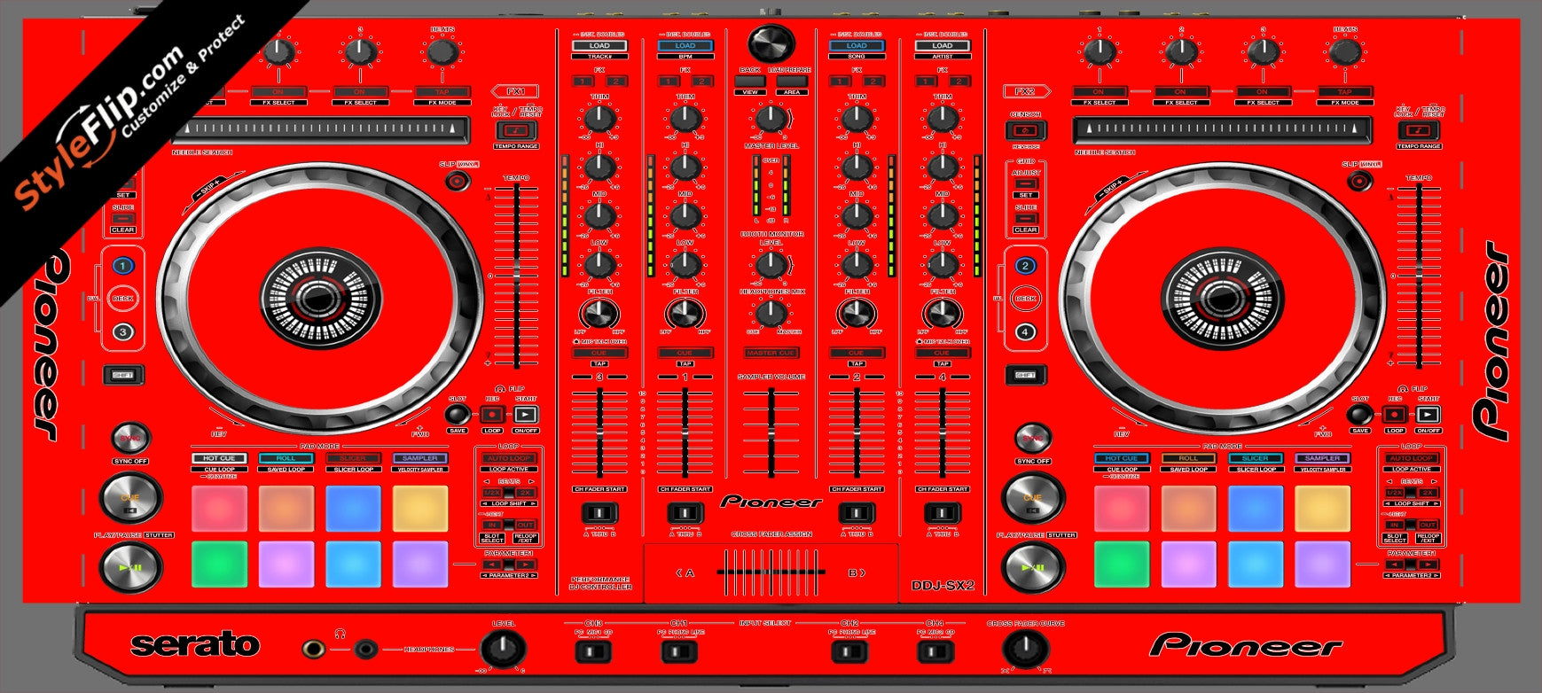 Solid Red Pioneer DDJ-SX2