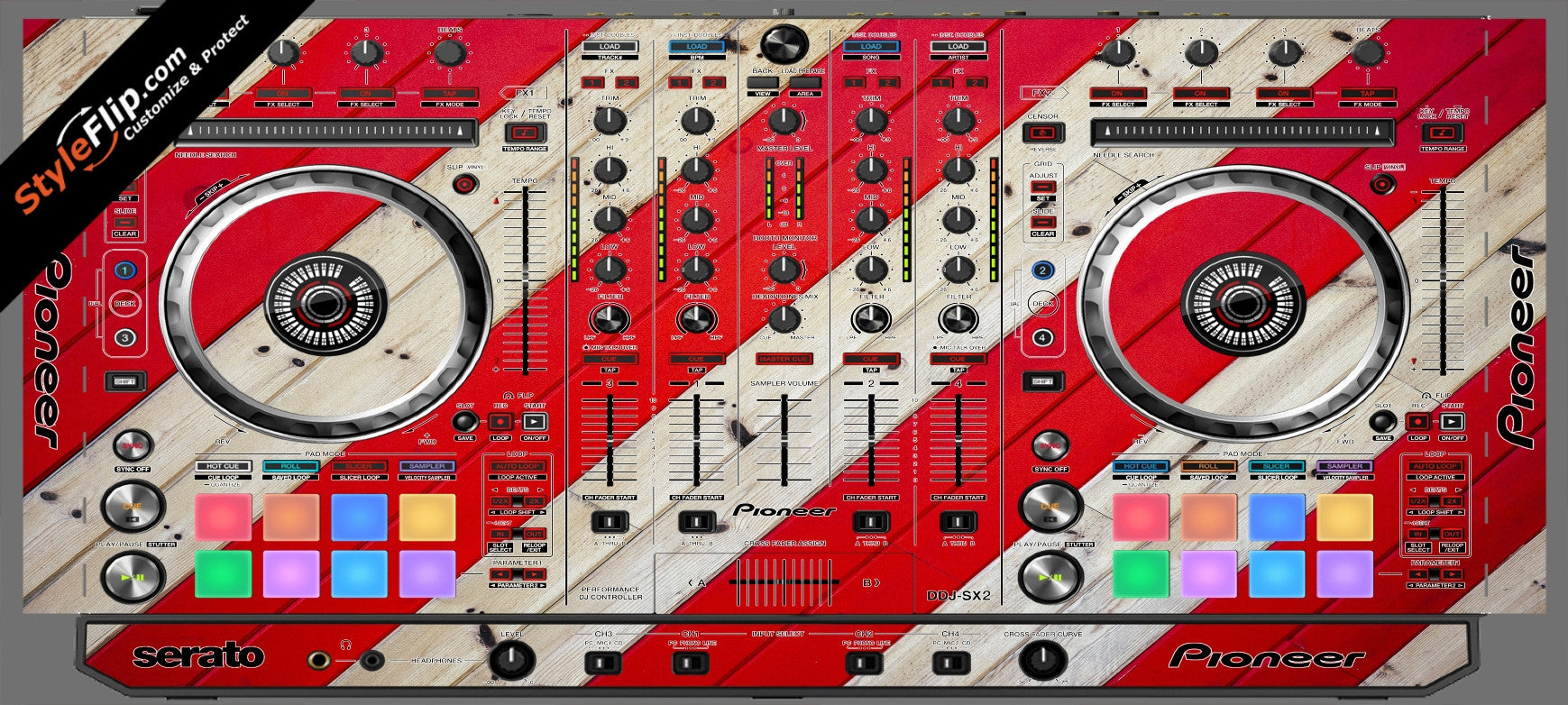 Striped Wood  Pioneer DDJ-SX2
