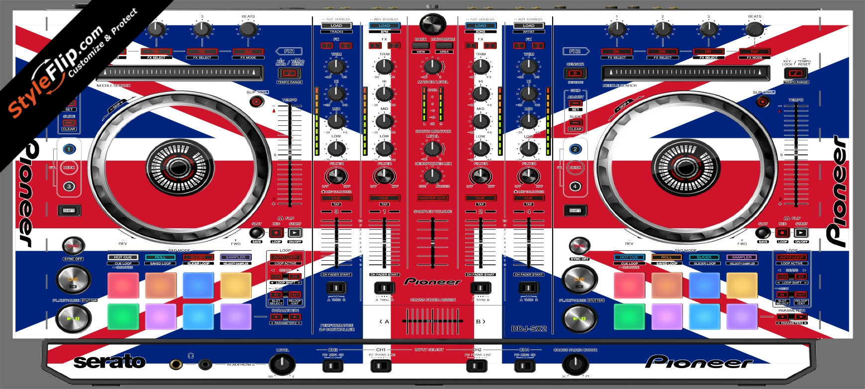 United Kingdom Flag Pioneer DDJ-SX2