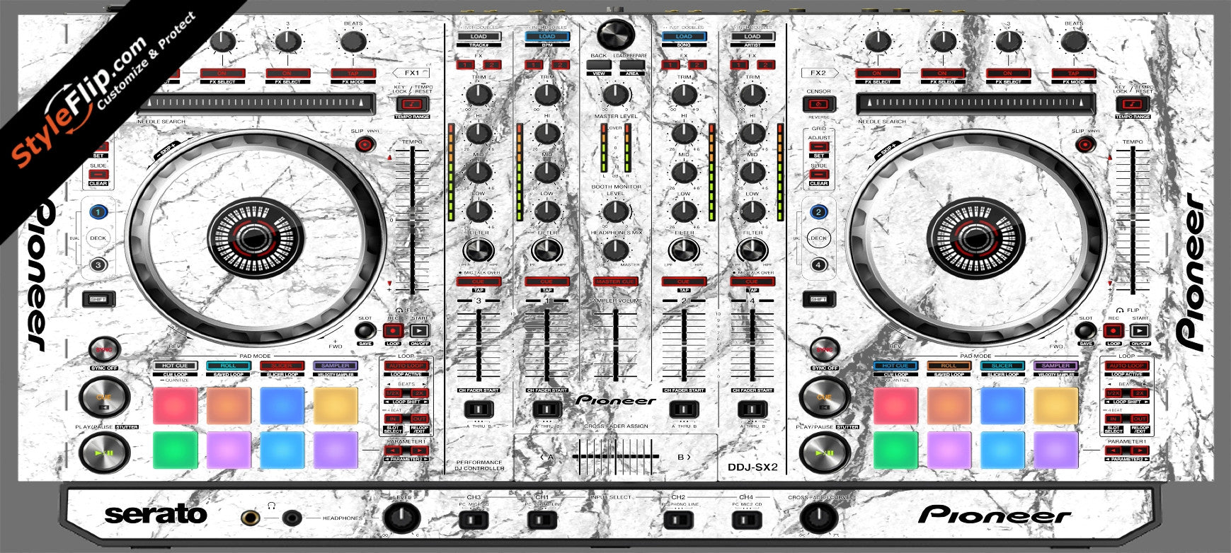 White Marble Pioneer DDJ-SX2