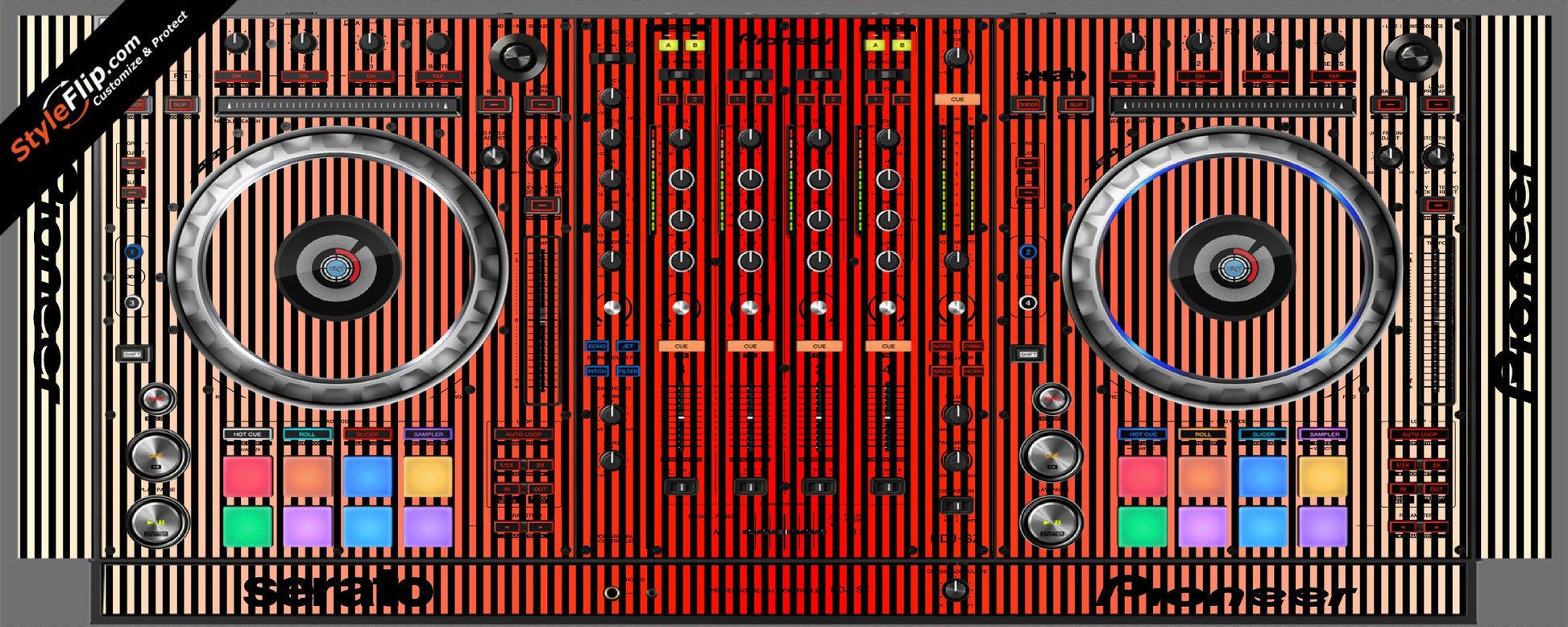 Red Stripes Pioneer DDJ-SZ