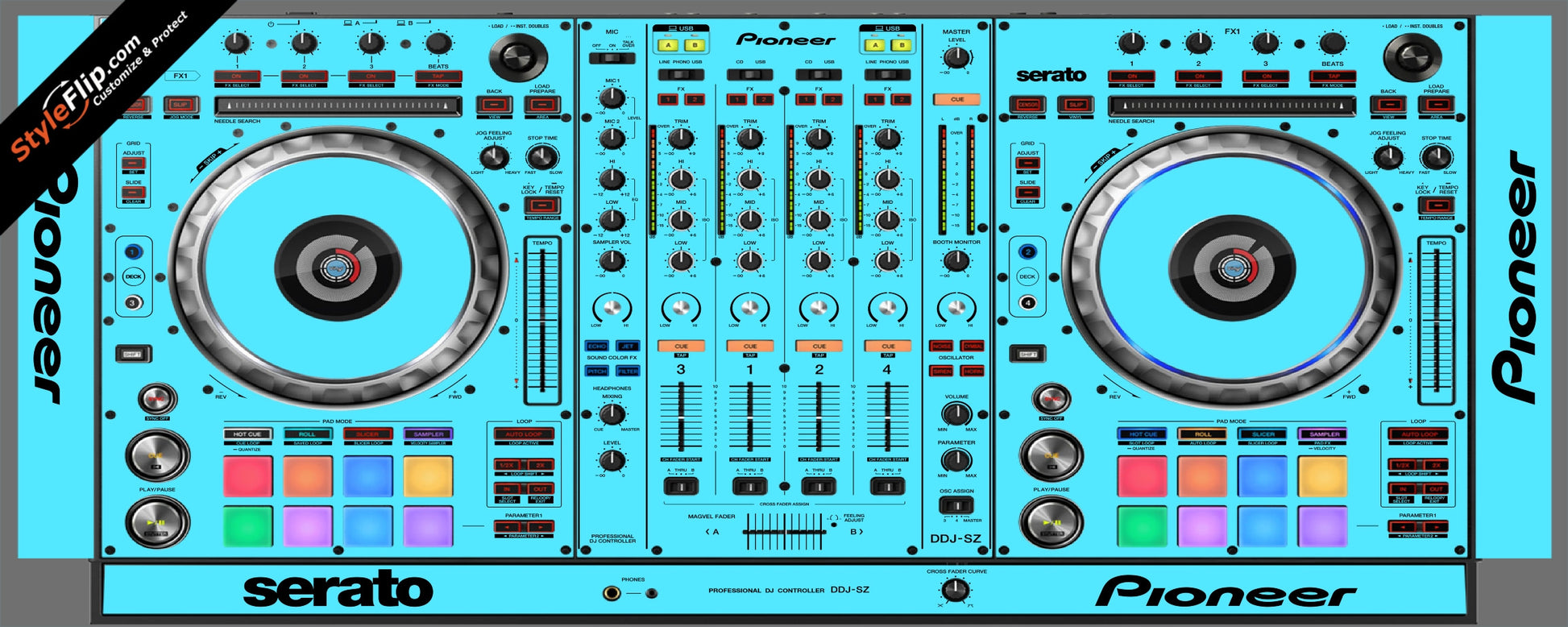 Solid Blue Pioneer DDJ-SZ