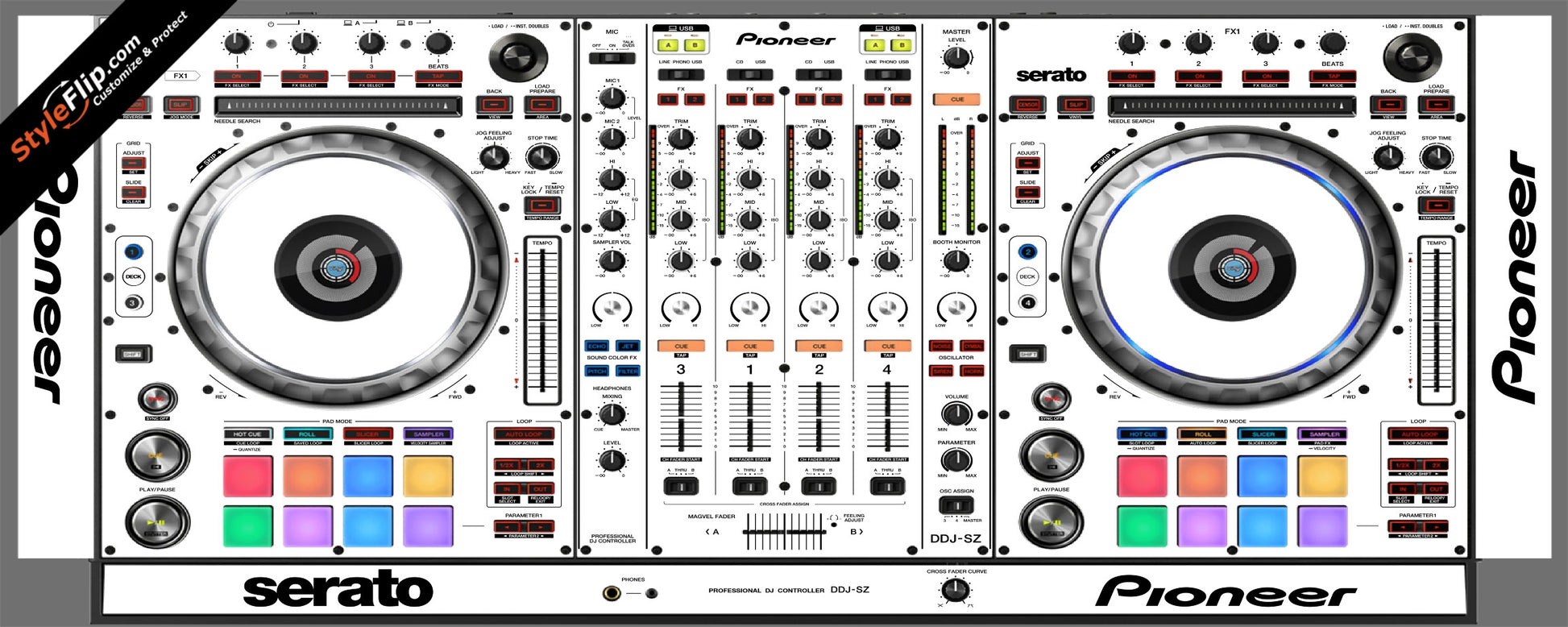 Solid White Pioneer DDJ-SZ