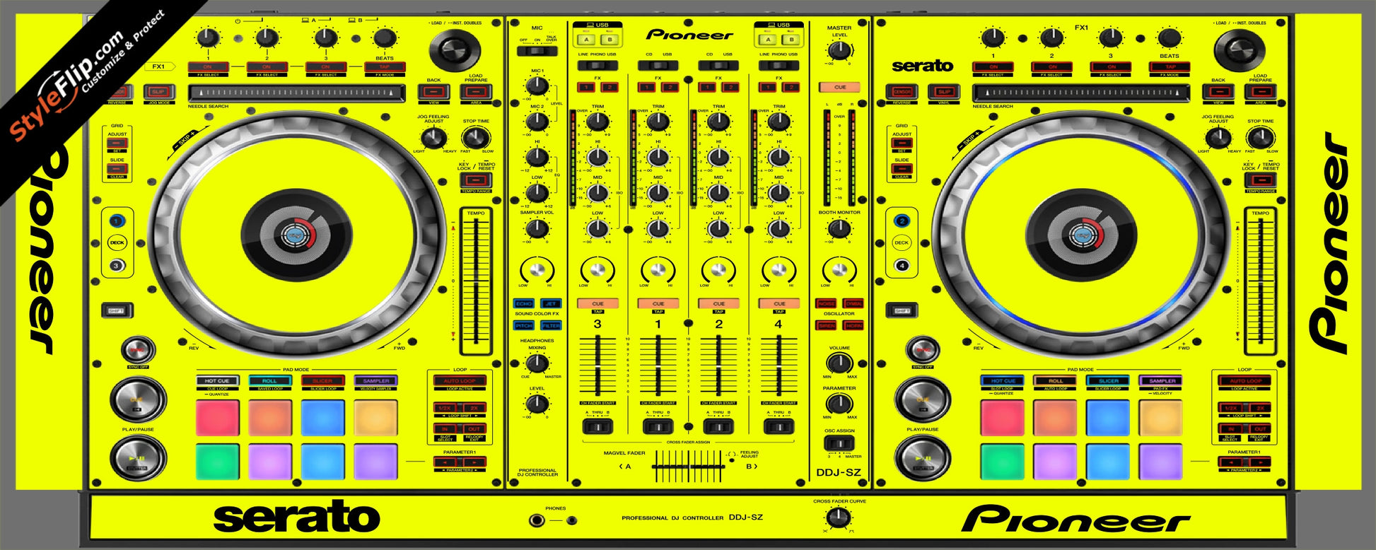 Solid Yellow Pioneer DDJ-SZ
