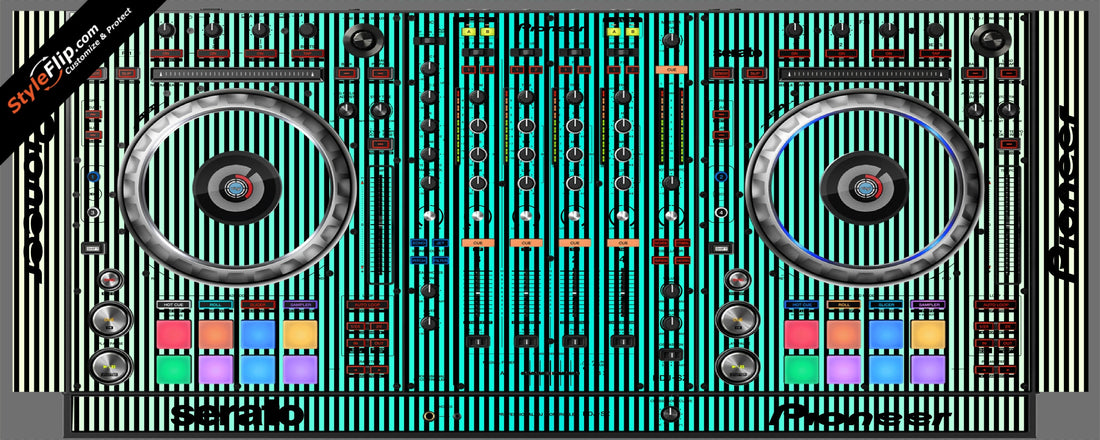 Teal Stripes Pioneer DDJ-SZ