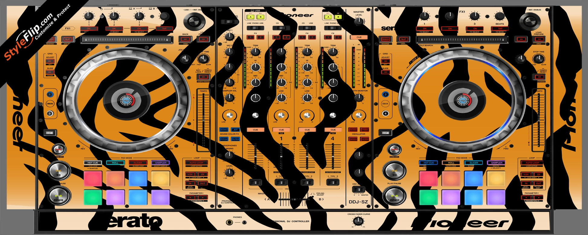 Tiger Stripes Pioneer DDJ-SZ