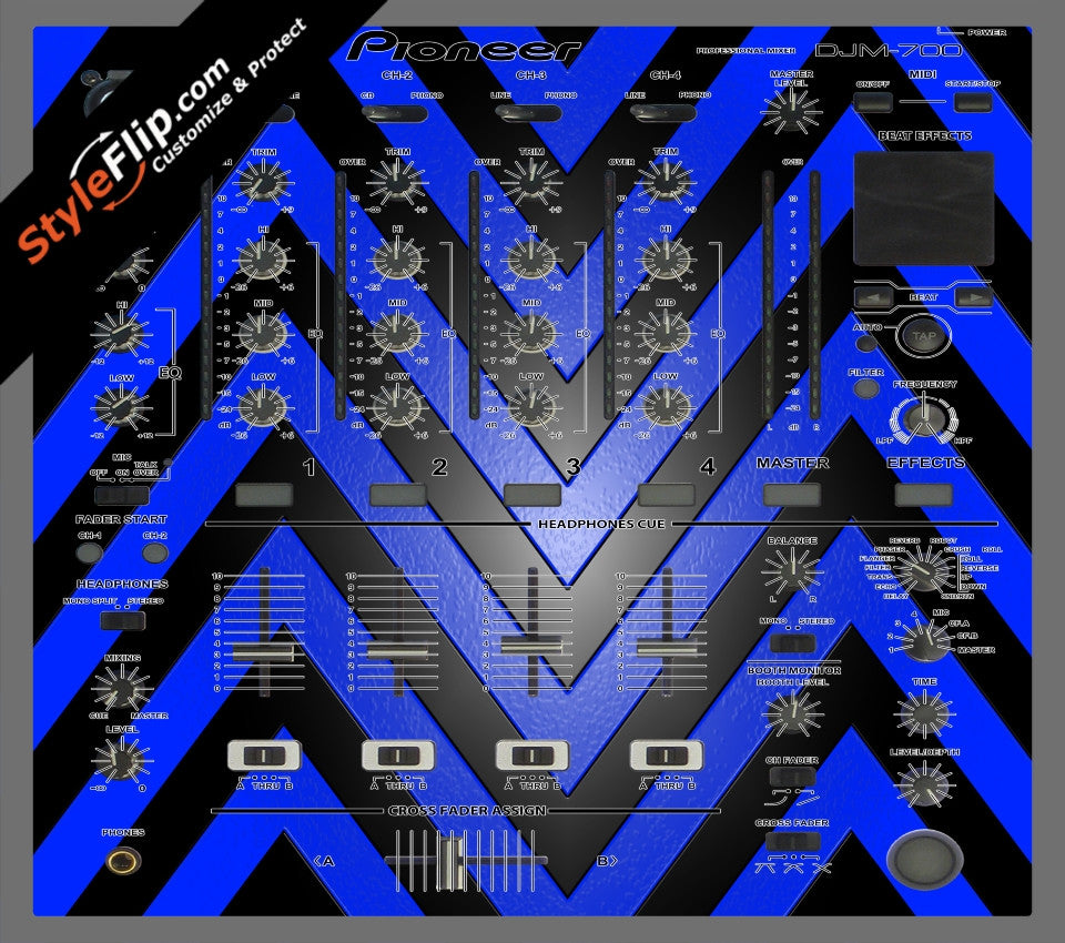 Black & Blue Chevron Pioneer DJM 700
