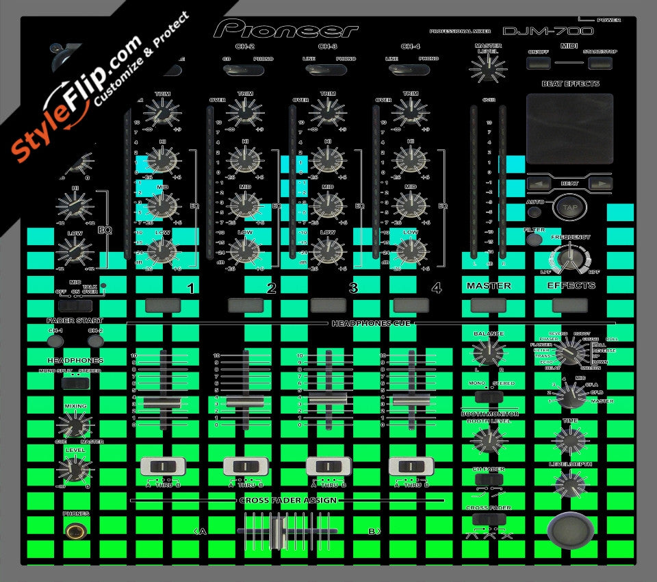 Green Equalizer  Pioneer DJM 700