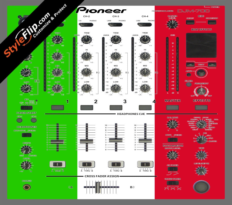 Italian Flag  Pioneer DJM 700
