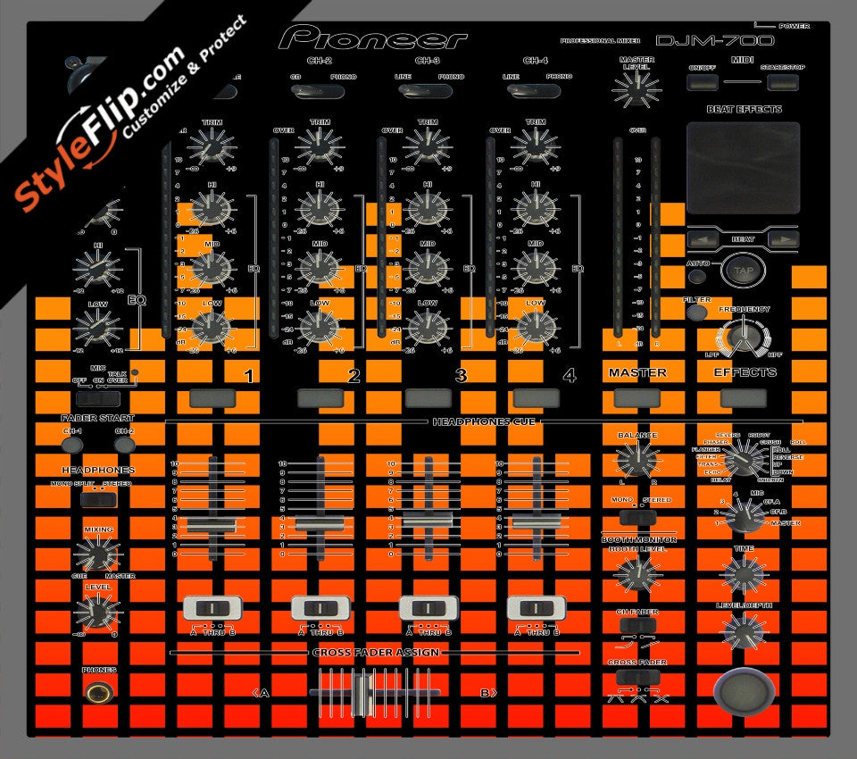 Orange Equalizer  Pioneer DJM 700
