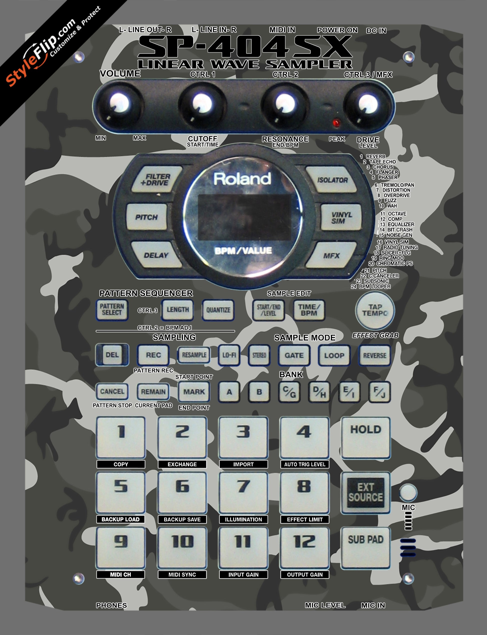 Arctic Fox Roland SP-404 SX