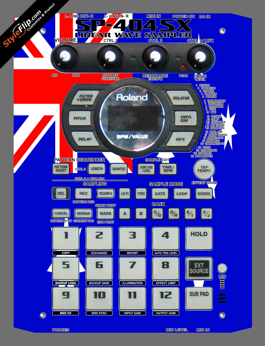 Australian Flag  Roland SP-404 SX