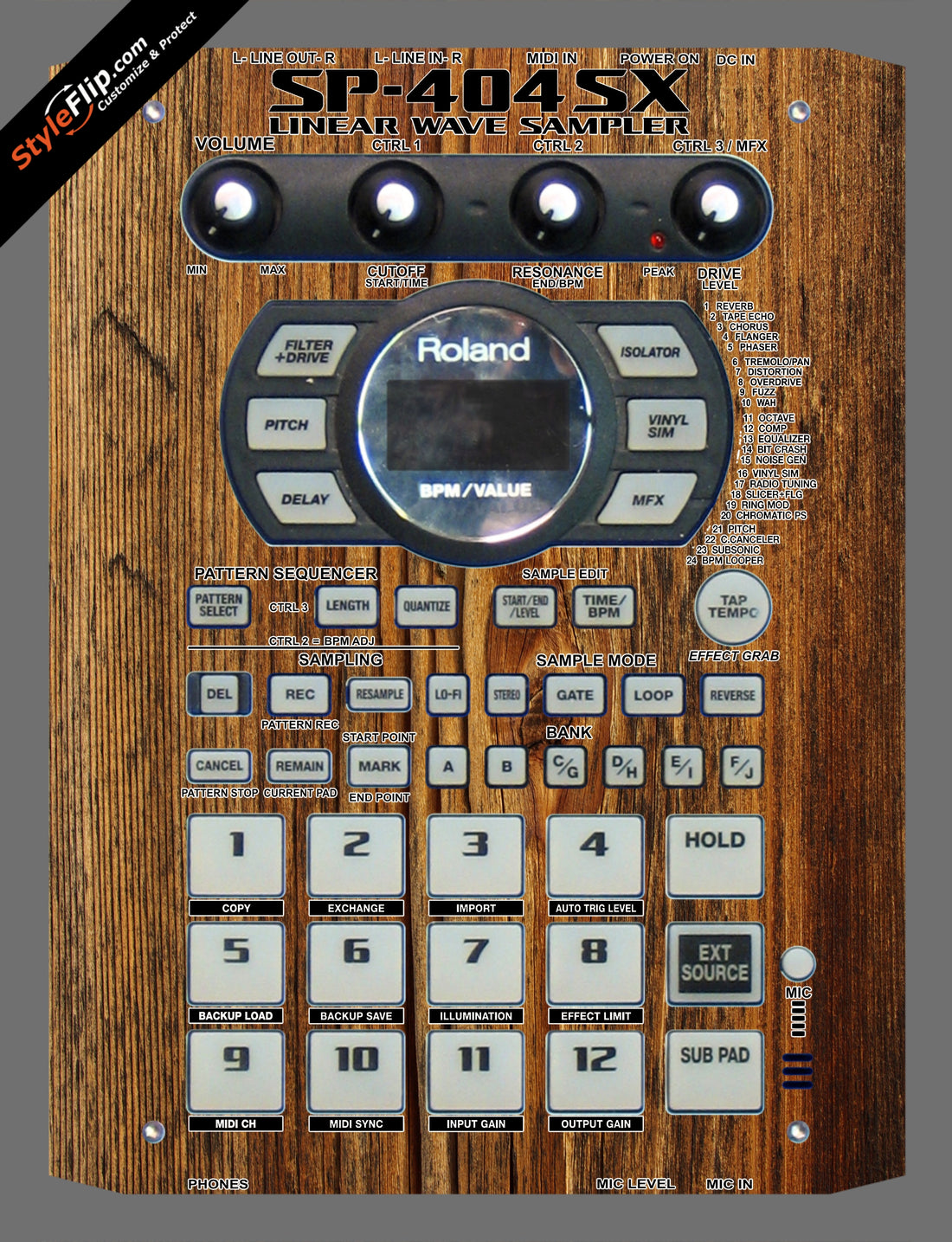 Classic Wood  Roland SP-404 SX