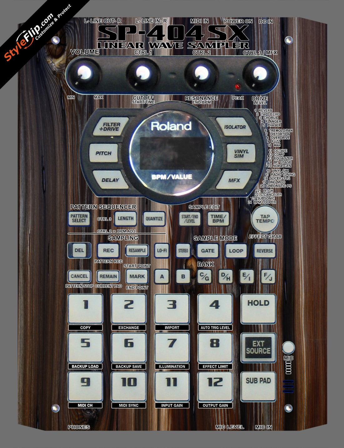 Dark Wood  Roland SP-404 SX