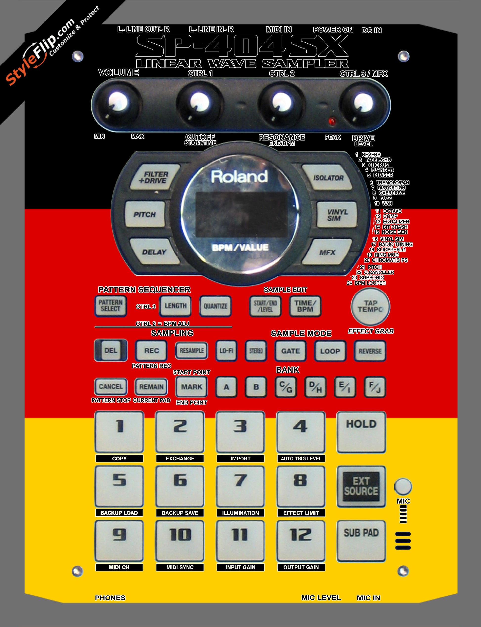 German Flag  Roland SP-404 SX