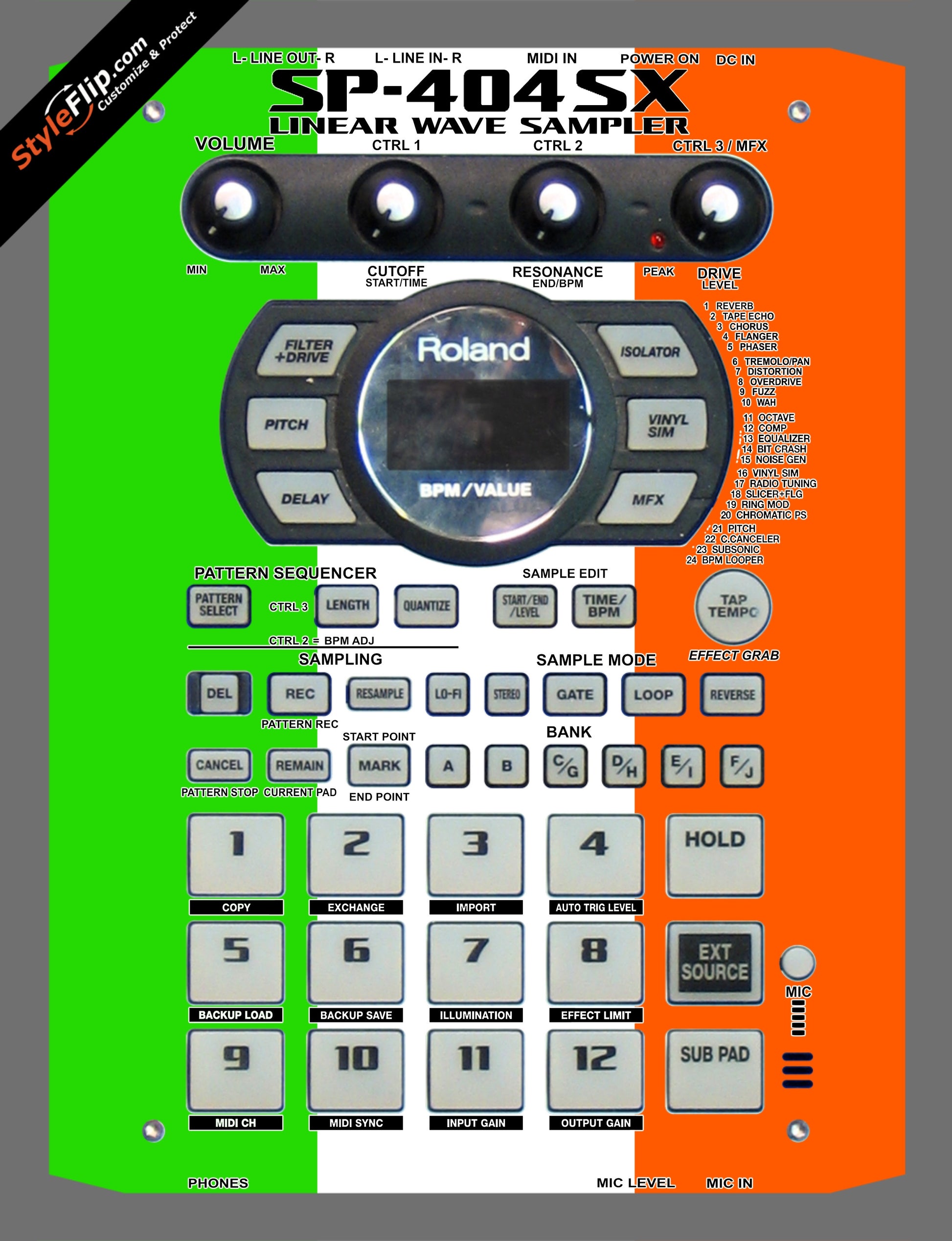 Irish Flag  Roland SP-404 SX