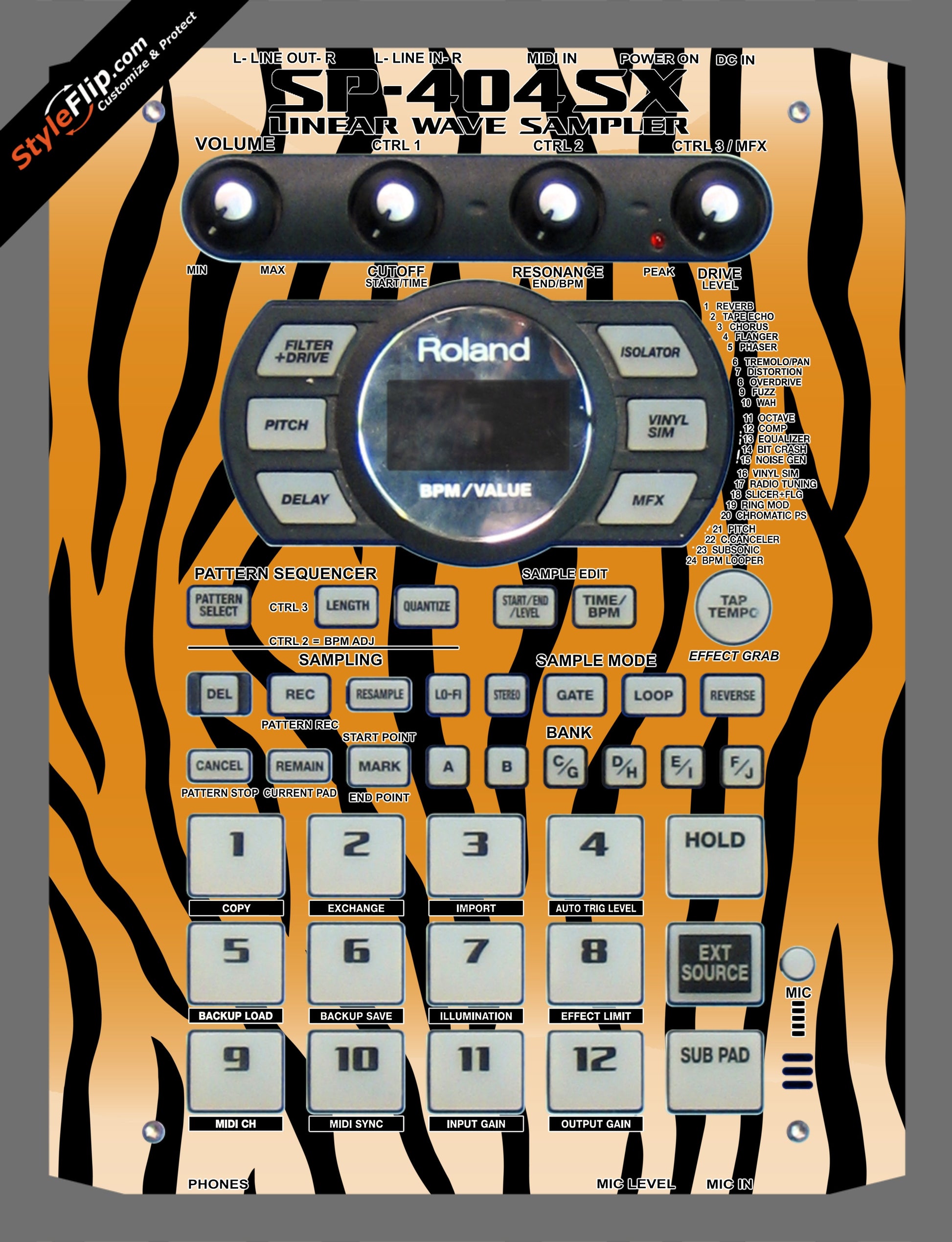 Tiger Stripes Roland SP-404 SX