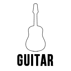 Custom Stickers 4"X2" Guitar