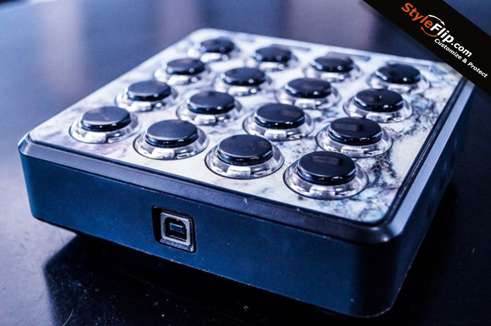 DJ Techtools Midi Fighter 3D custom skins, created online by