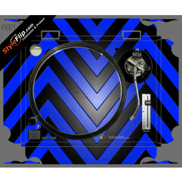 Black & Blue Chevron Technics SL-1200 MK2