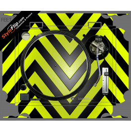 Black & Yellow Chevron Technics SL-1200 MK2